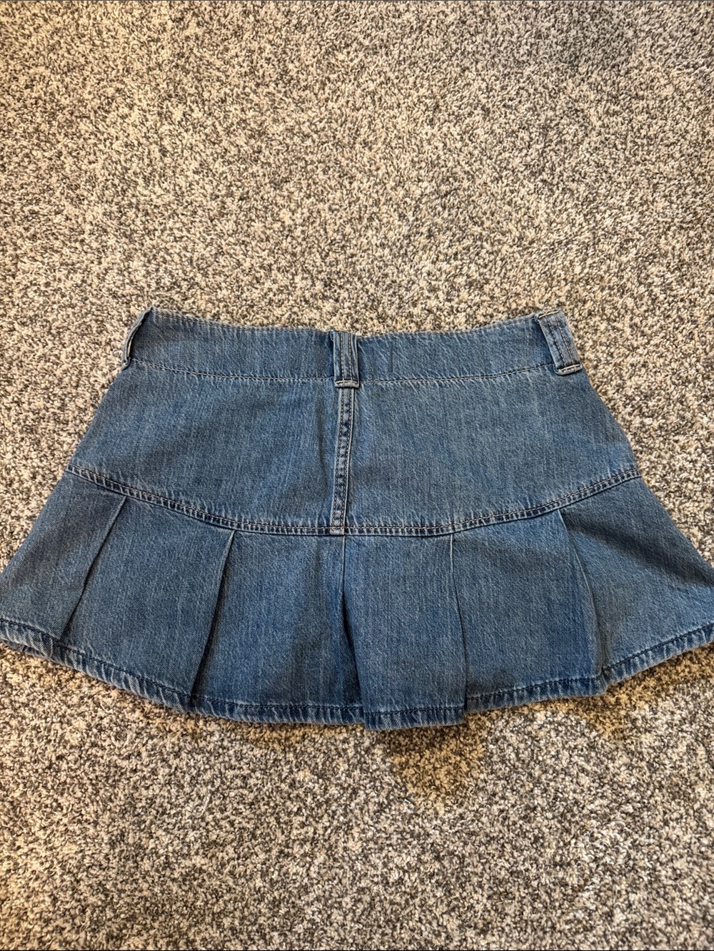Hollister Denim Pleated Mini Skirt - Blue - Picture 3 of 4